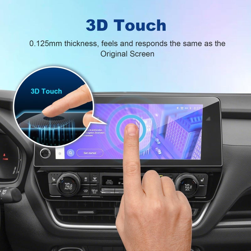 Coleya (2pcs) 2024 2025 Grand Highlander Screen Protector for Grand Highlander (XLE/Limited/Platinum/Max Limited/Max Platinum) 12.3In Touchscreen, 2024 2025 Grand Highlander Hybrid Accessories 12.3" - Image 3